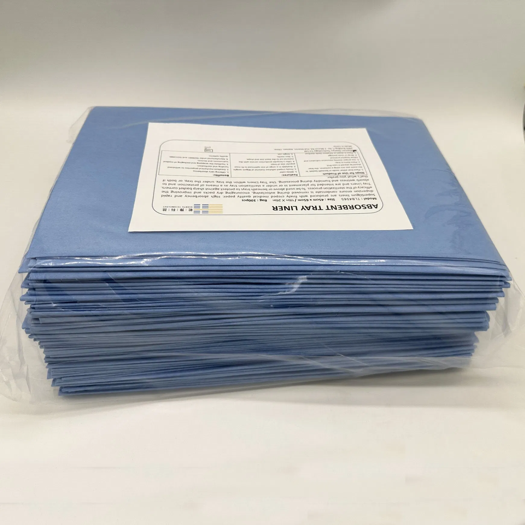 Absorbent Blue Nonwoven Tray Liners Disposable