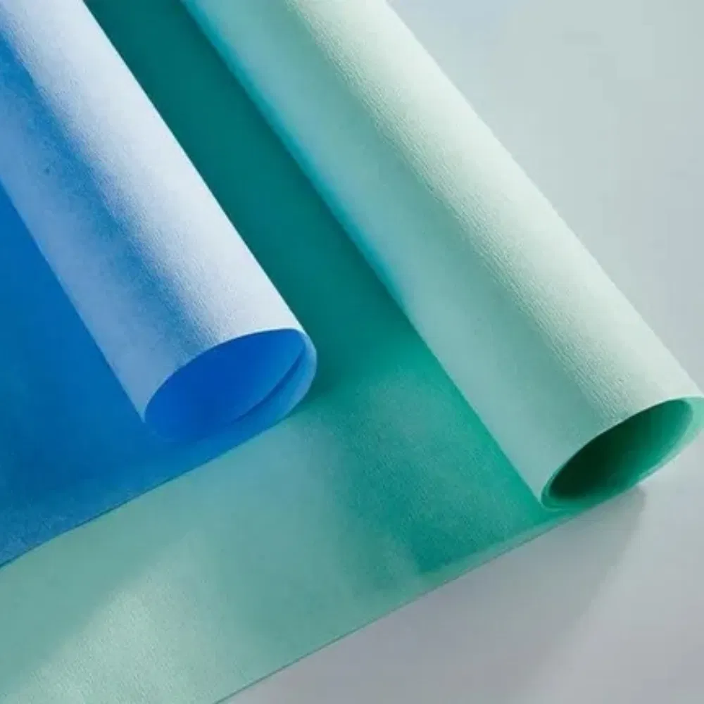 Disposable Crepe Paper Sheets Medical Surgical Sterling Wrapping Paper Waterproof Medical Devices Packing Sterilization Paper Autoclave Crepe Paper Rolls
