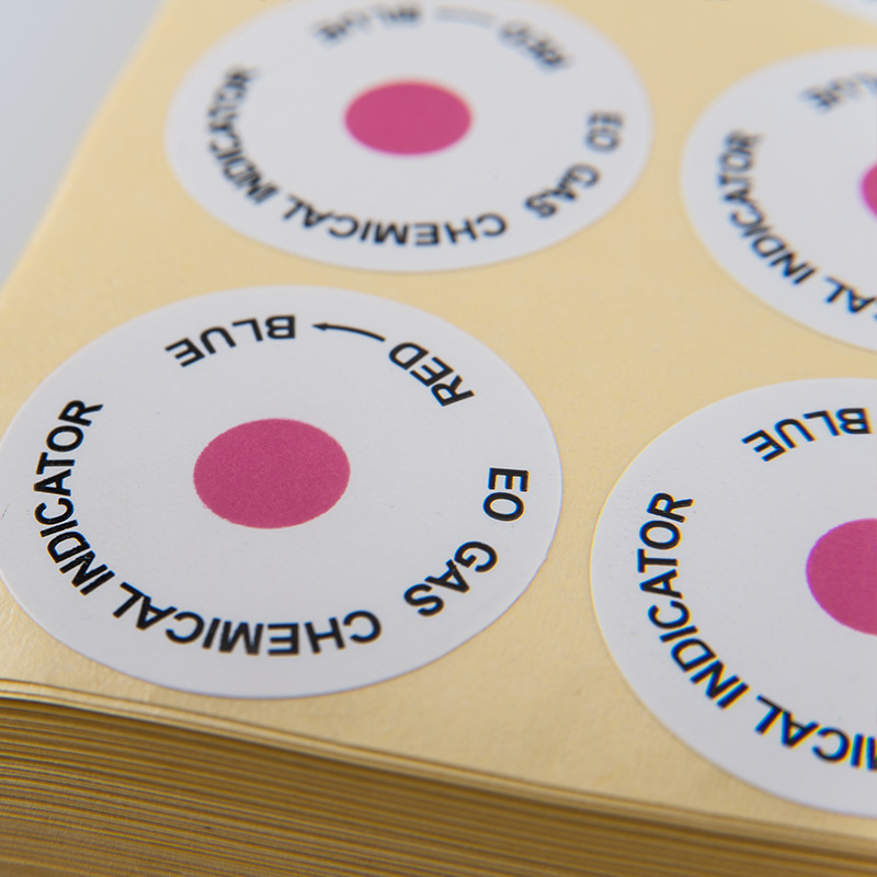 Factory Medical Consumables Accessories Chemical Eo Gas Sterilization Indicator Circle Label