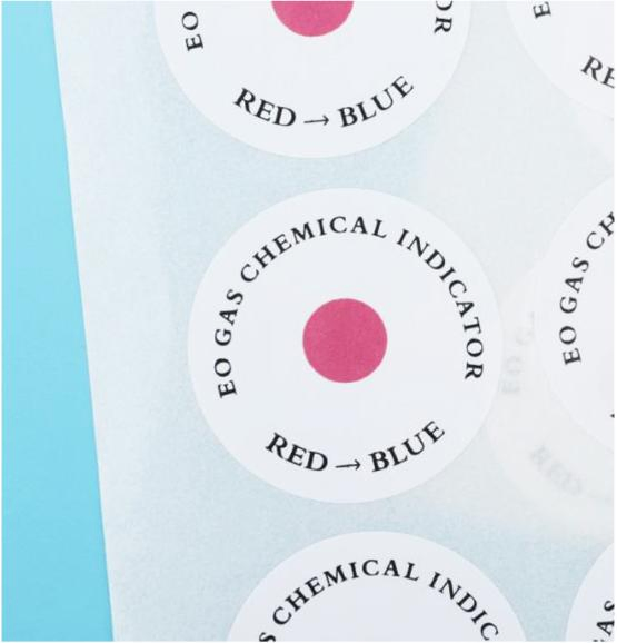Factory Sterile Color Eo Gas Chemical Indicator Circle Label
