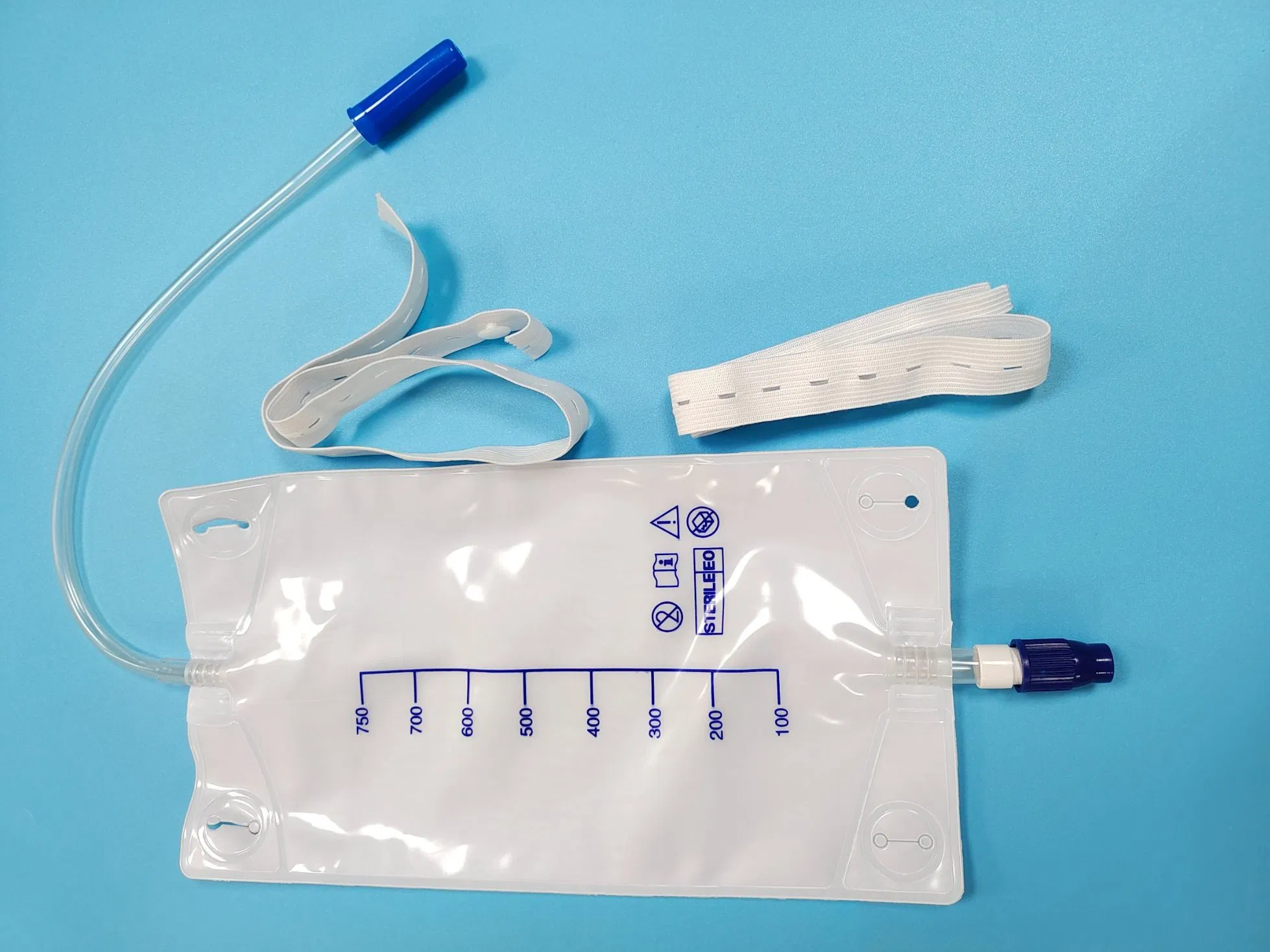 Disposable Urinary Drainage Collection Bag, Urine Bag 1000ml, with Non-Anti-Reflux Valve