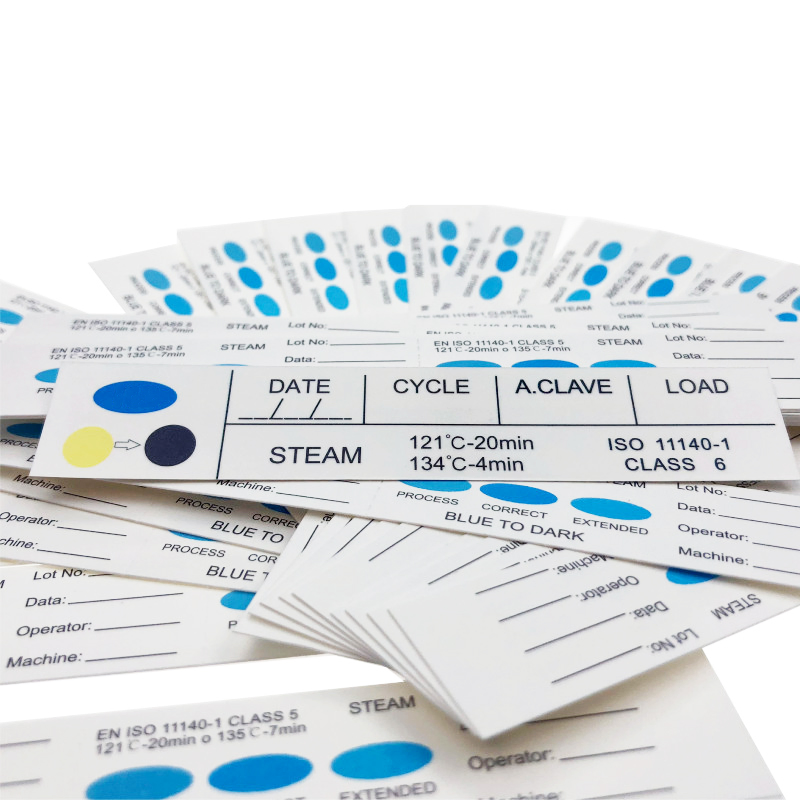 Autoclave Medical Grade Chemical Sterilization Indicator Strip Card Multiple Colour Lead Free High Security Medical Steam Indicator Strip