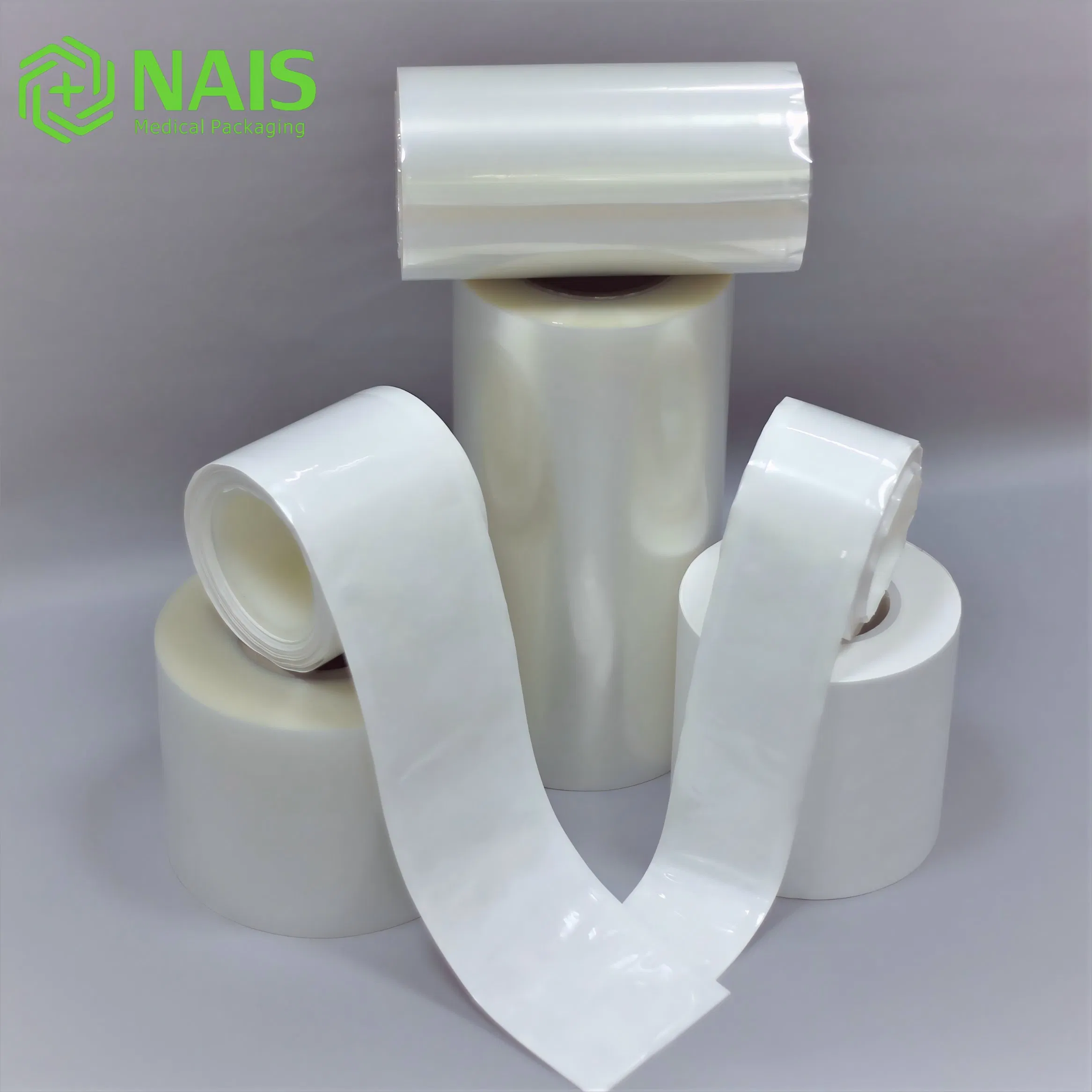 Medical Packaging Autoclave Tyvek Paper Steam Heat-Sealing Sterilization Flat Pouch Reel Roll