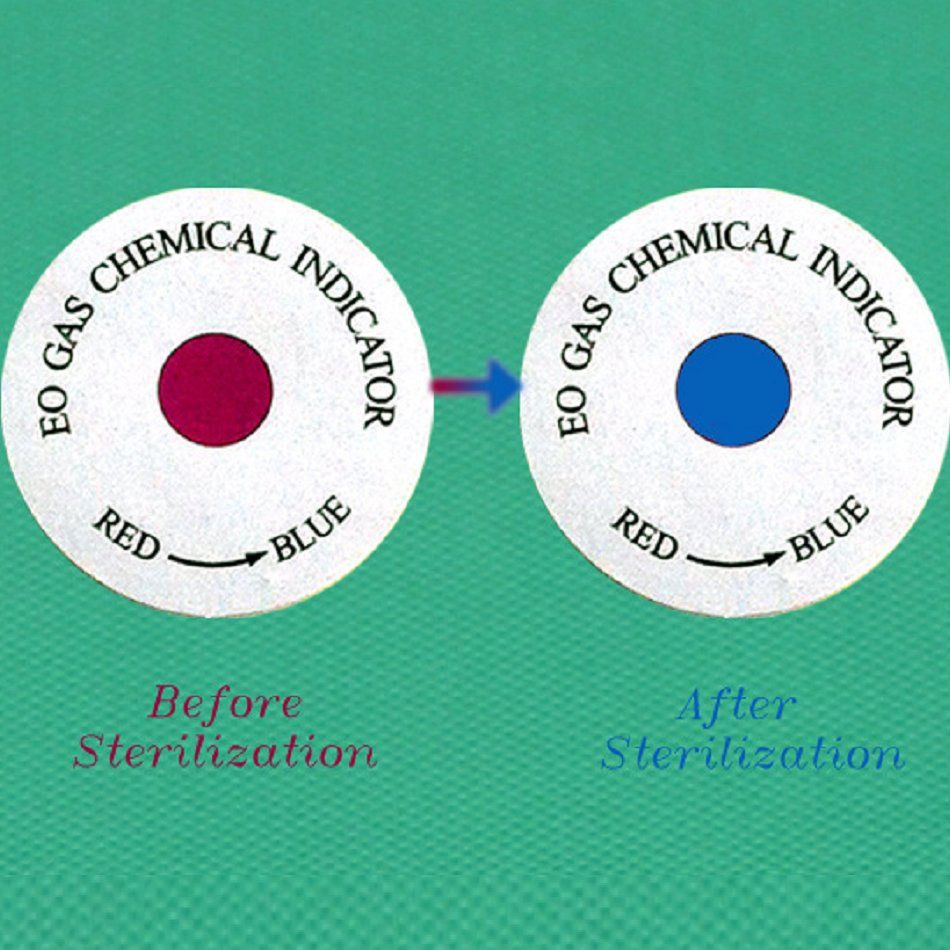 30mm Circle Self Adhesive Chemical Eo Gas Sterilization Indicator Label