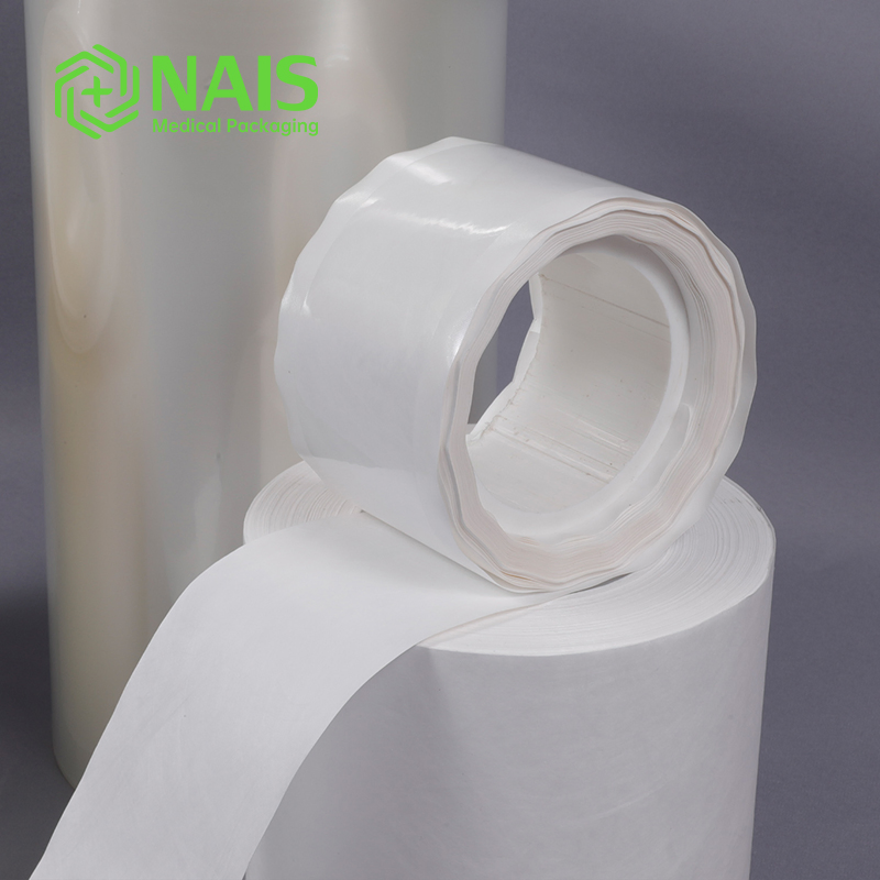 Medical Packaging Autoclave Tyvek Paper Steam Heat-Sealing Sterilization Flat Pouch Reel Roll