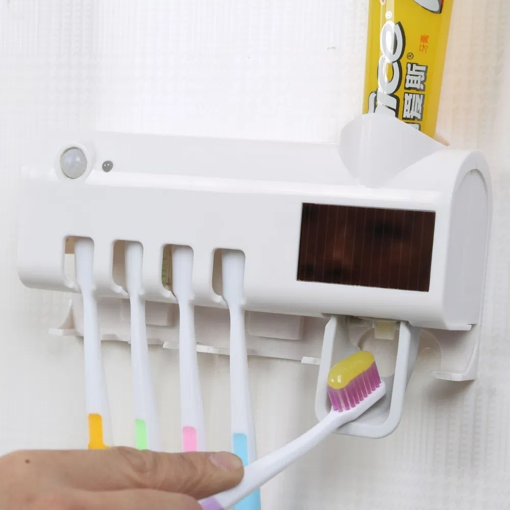 Wall Mount UV Toothpaste Dispenser and Toothbrush Holder Ez28878