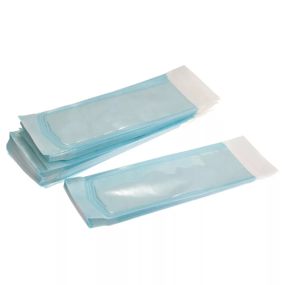 Blue Color Disposable 90mm*260mm Self Sealing Sterilization Pouch