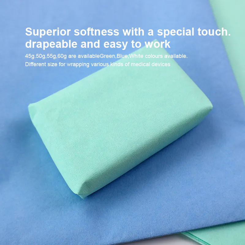 Hot Sale Medical Crepe Paper Disposable 45g 50g 60g Autoclave Hospital Tool Wrapping Paper