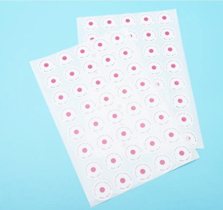 Sterile Eo Gas Chemical Indicator Circle Label Color Change Red to Blue CE