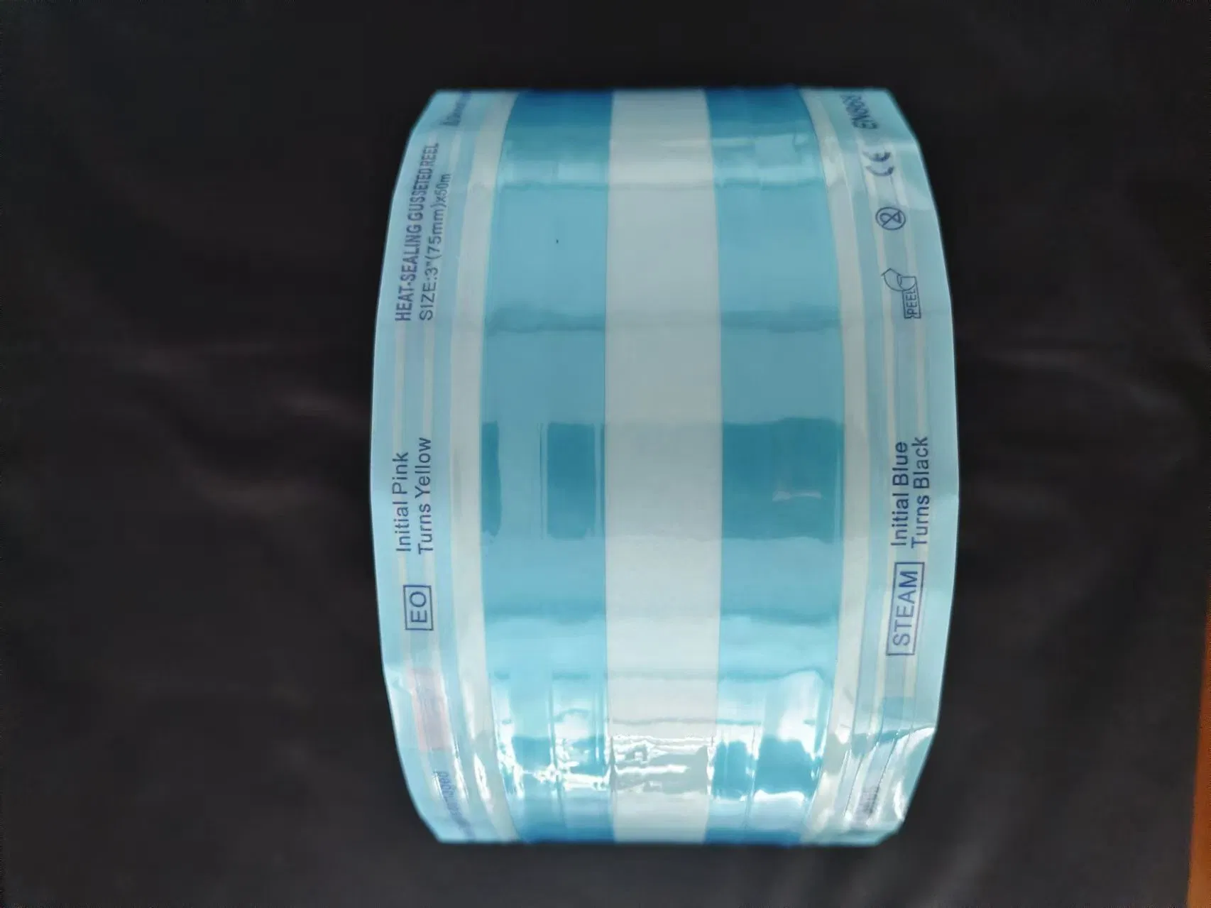 Factory Price Disinfection Gusseted Reel Pouch Roll for Medical Autoclave Eo/Steam Sterilization Packaging