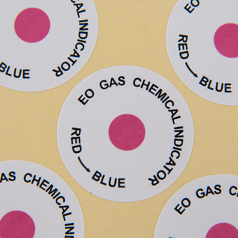 Factory Medical Consumables Accessories Chemical Eo Gas Sterilization Indicator Circle Label