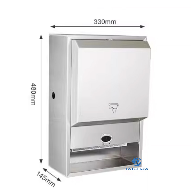 Surface Mounted SS304 Toilet Paper Towel Dispenser for Multi-Fold Standard Paper Towel