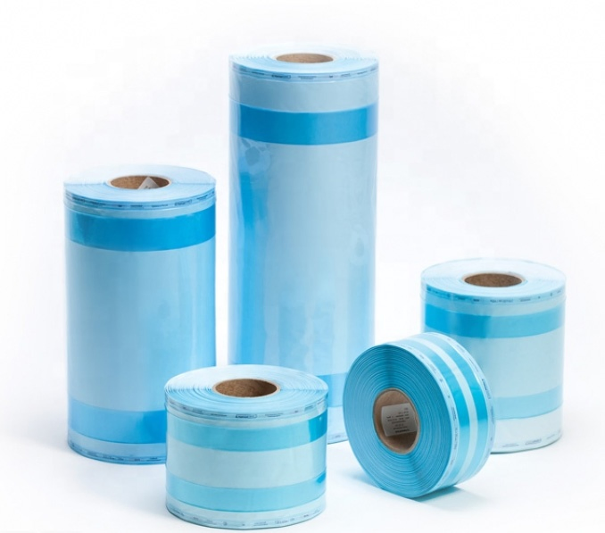 Cheap Wholesale Heat Sealing Sterile Autoclave Plastic Paper Bag Dental Sterilization Pouch Roll for Dental Instrument Tools Wrapping