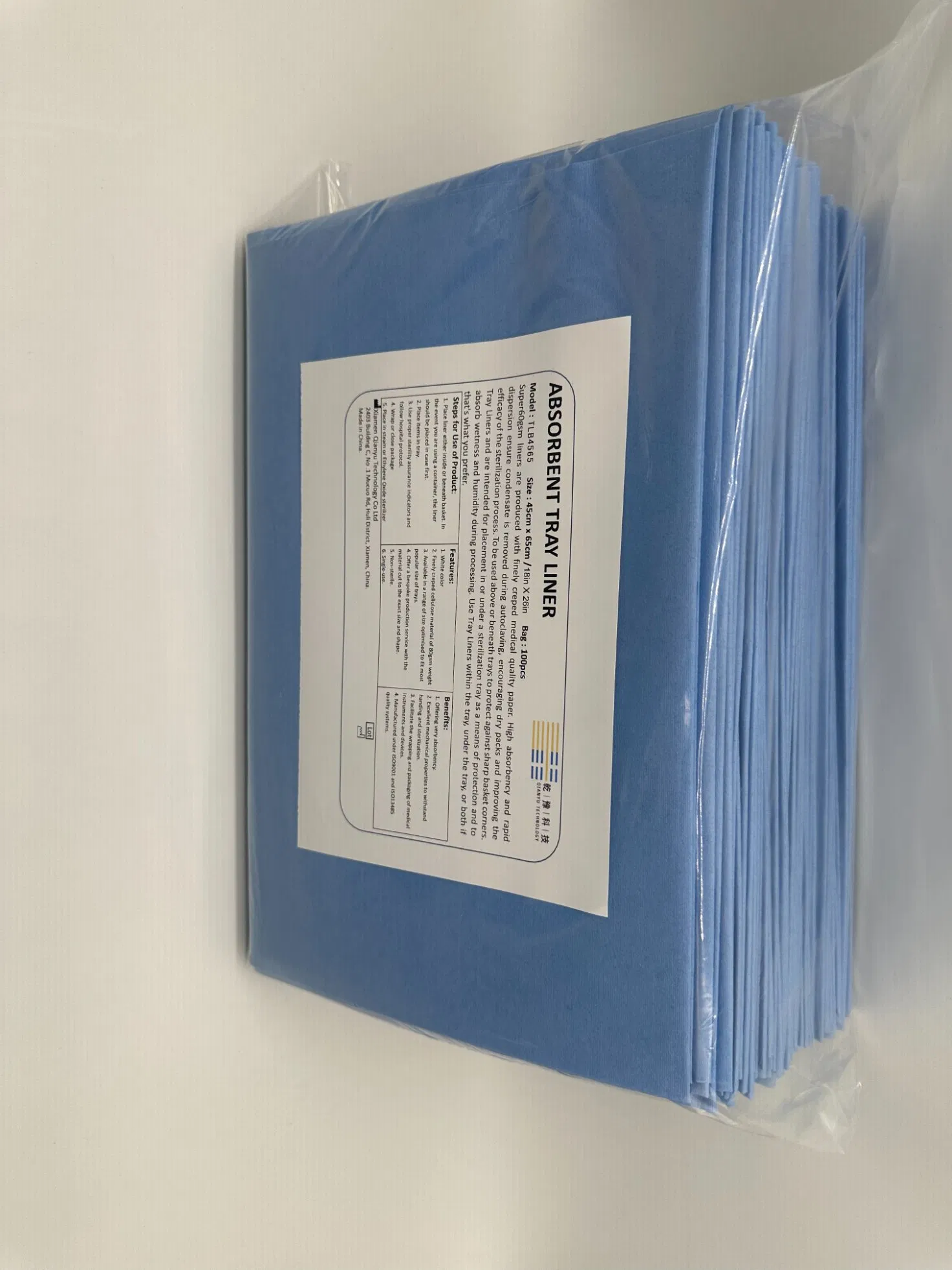 Blue Absorbent Tray-Liners Cutomized Sizes
