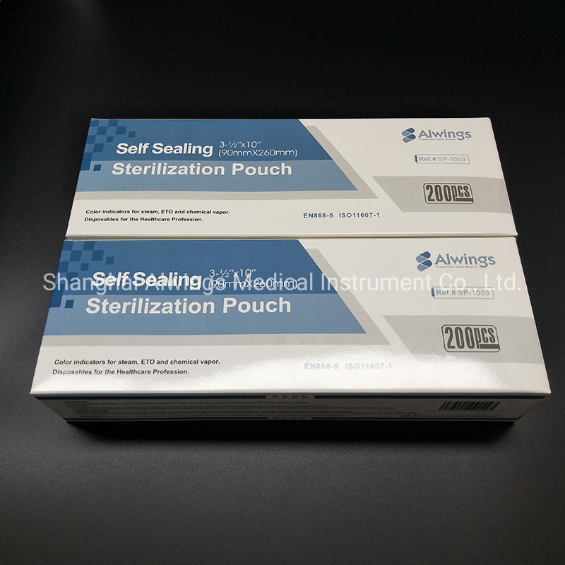 Alwings Medical Instrument Self-Sealing Sterilization Pouches with Paper and Film