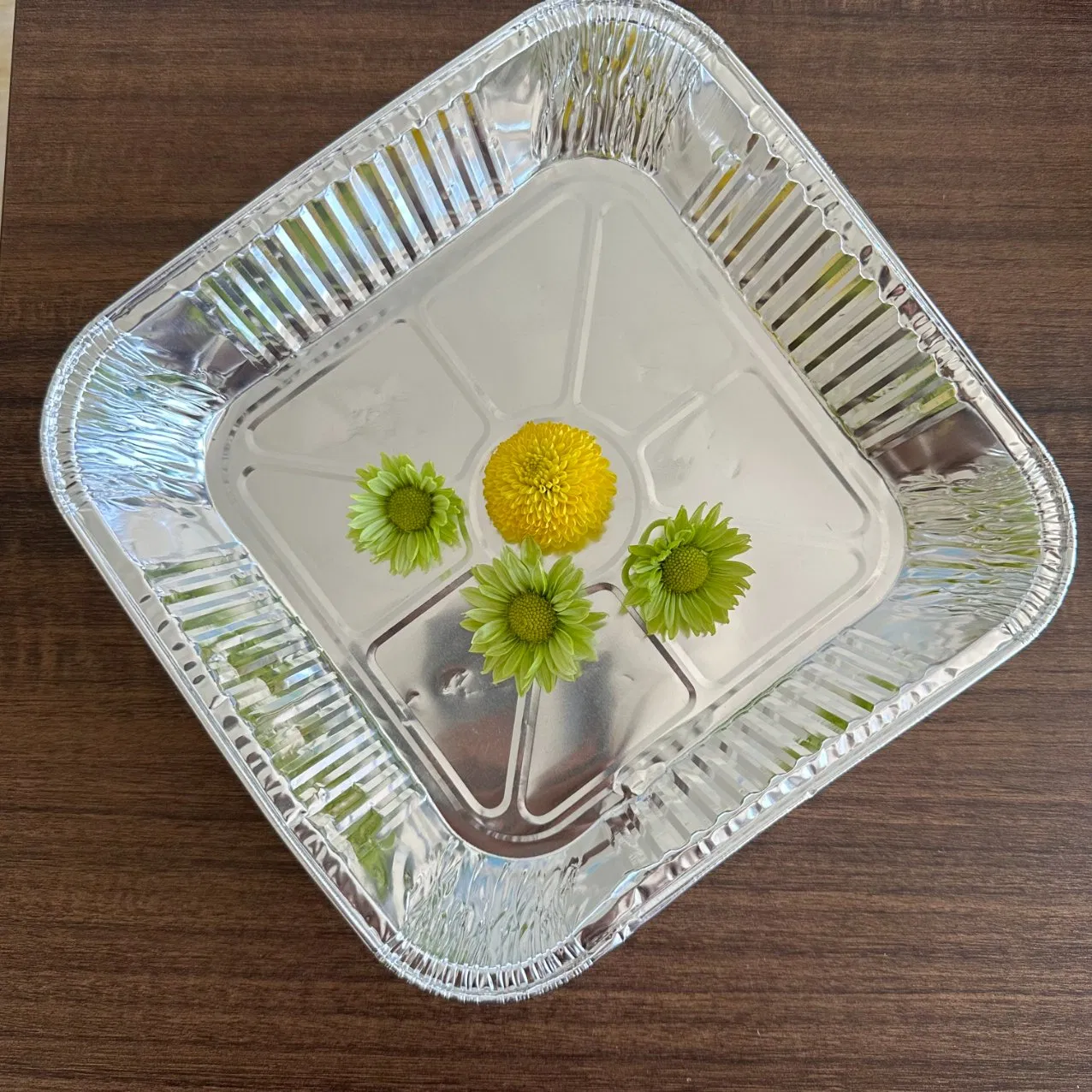 Eco-Friendly Disposable Aluminium Tray, Custom Sizes and Packaging