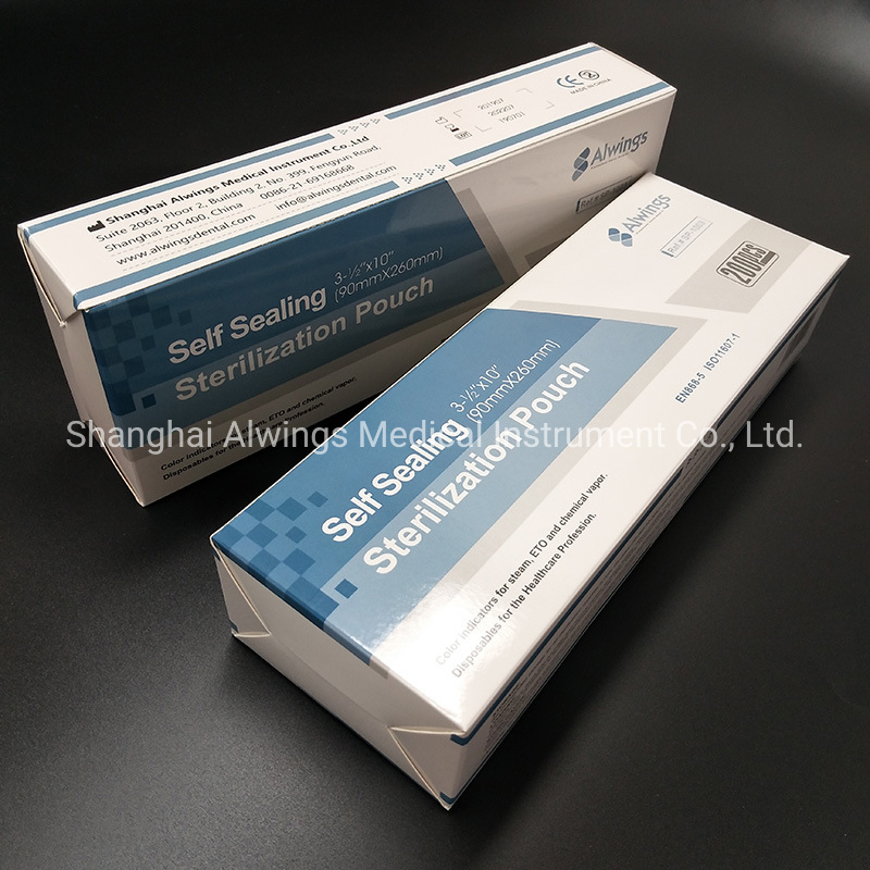Alwings Medical Instrument Self-Sealing Sterilization Pouches with Paper and Film