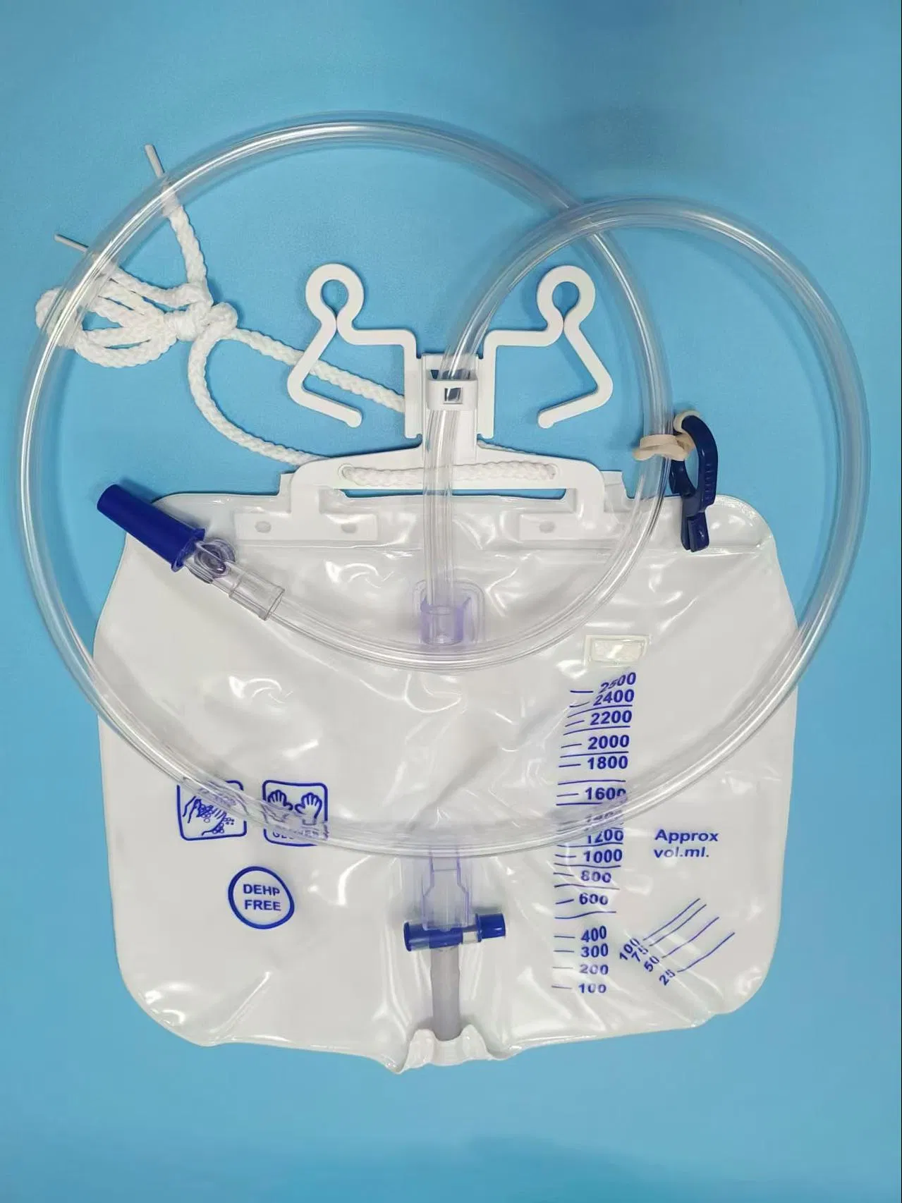 Disposable Urine Drainage Collection Bag with Needle Free Sampling Port