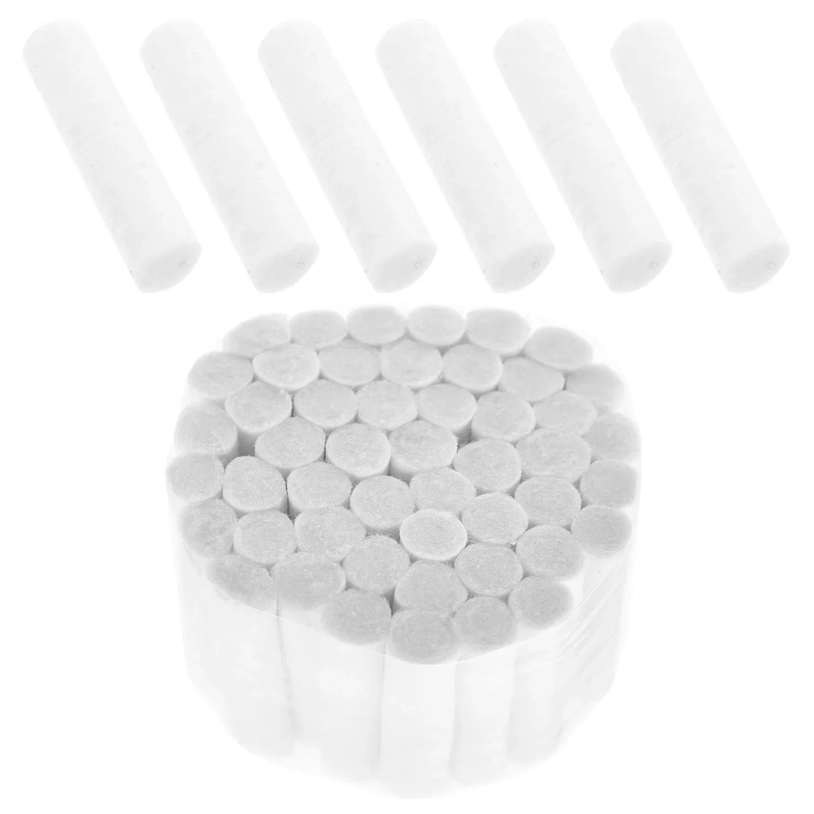 Sucshk Non-Sterile Dentists Rolled Cotton Ball Rolled Nose Plugs Dental Gauze Rolls