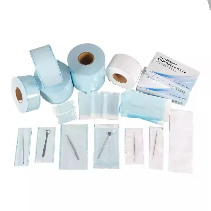 Custom Made Disposable Surgical Instrument Pouches Self Seal Flat Peelable Sterilization Pouch for Medical Device Packaging