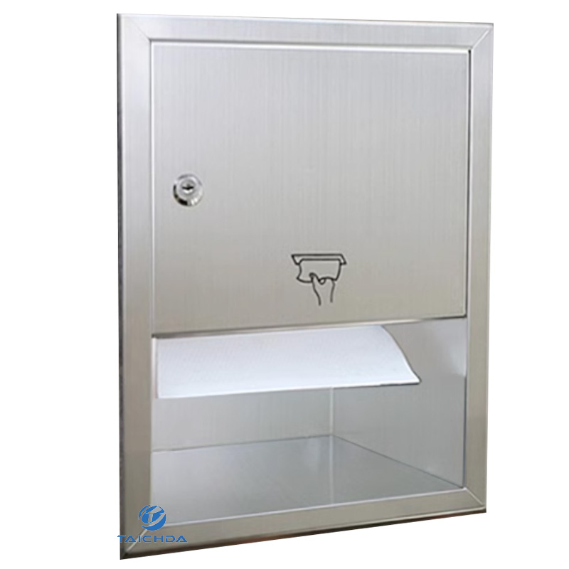 Public Healthcare System Recessed SS304 Toilet Paper Towel Dispenser