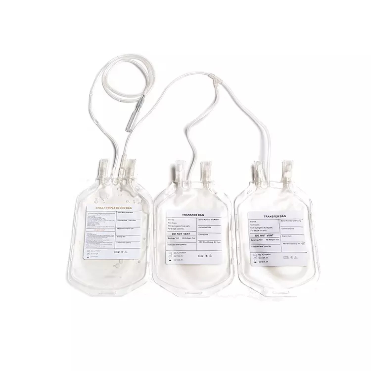 Disposable Blood Collection Bag Medical PVC 450ml Single/Double/Triple/Quadruple Blood Bag/ /Blood Transfusion Bag/Blood Transfer Bag