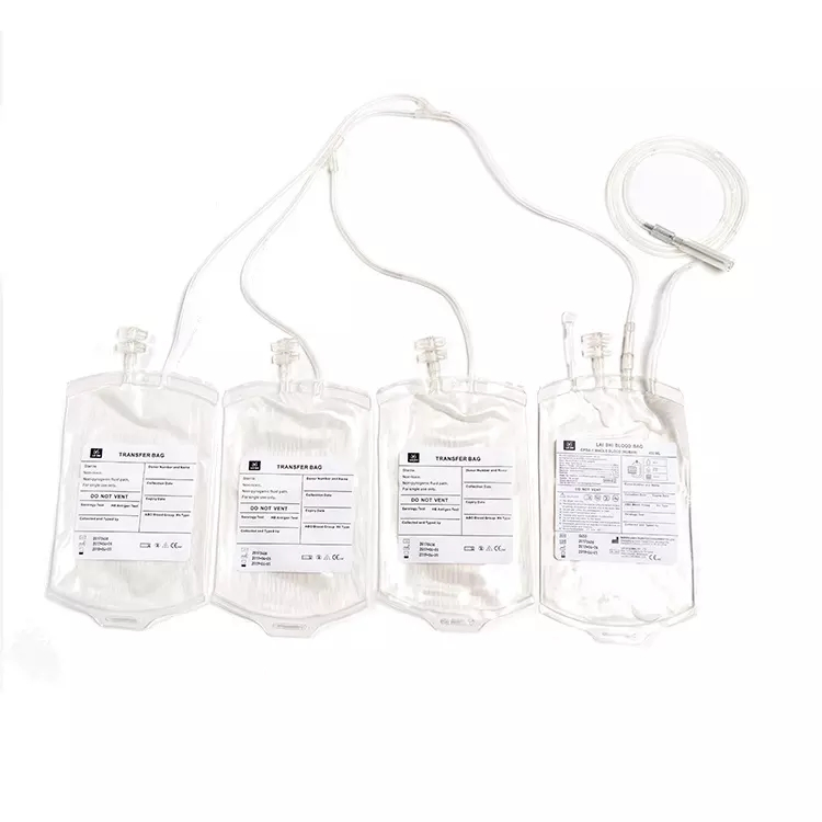Disposable Blood Collection Bag Medical PVC 450ml Single/Double/Triple/Quadruple Blood Bag/ /Blood Transfusion Bag/Blood Transfer Bag