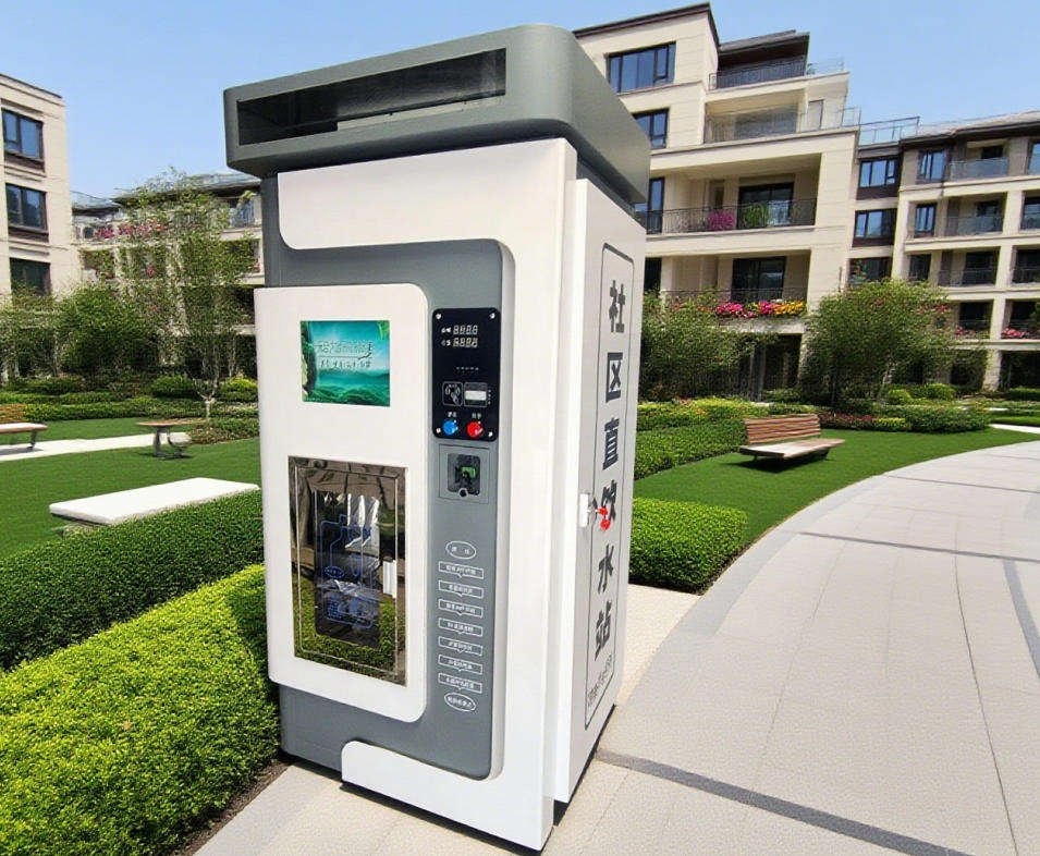 a Premium Large Capacity Water Vending Machine with Various Payment Modes RO Filter Sterilization Single Outlet Water, Support IC Card Payment