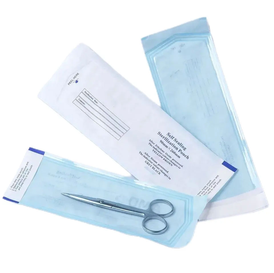 Custom Medical Grade Heat Self Sealing Sterile Pouch for Beauty Earrings Accessories