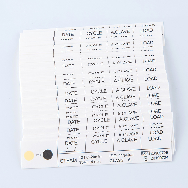 121 Degrees 20min/134 Degrees 4min/132degrees 4min Three Type Steam Sterilizer Chemical Indicator Strip Sheet