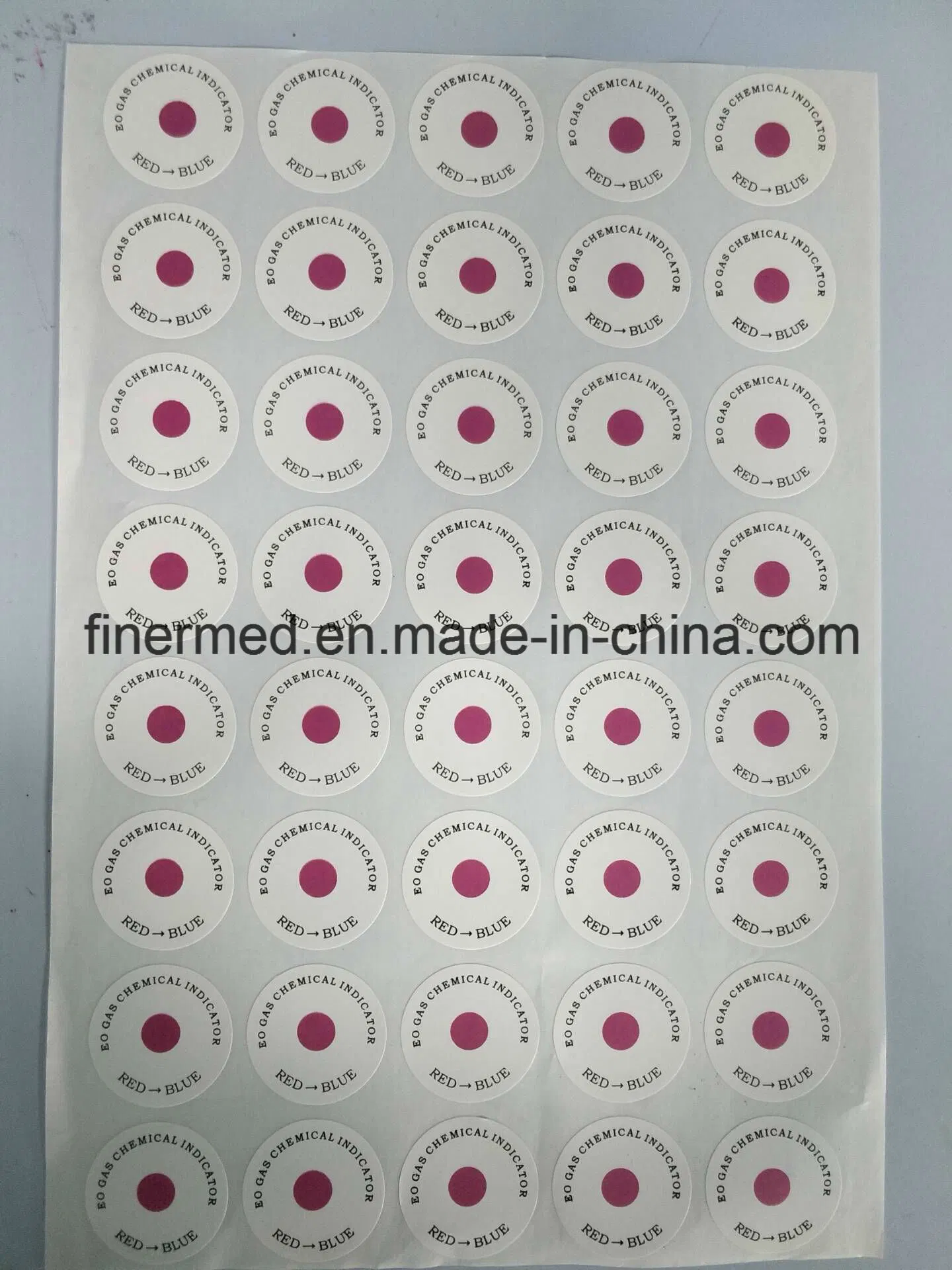 Circle Eo Gas Indicator Sterilization Label