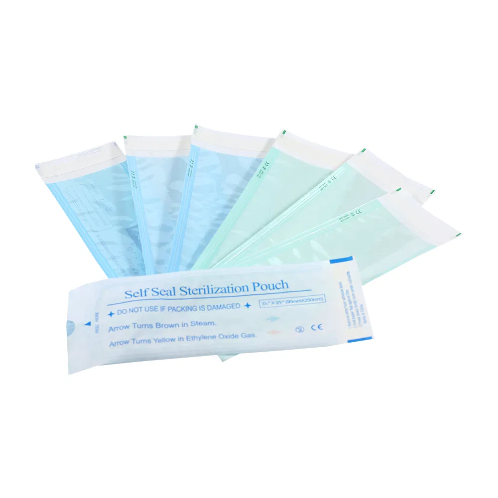 Cheap Wholesale Heat Sealing Sterile Autoclave Plastic Paper Bag Dental Sterilization Pouch Roll for Dental Instrument Tools Wrapping