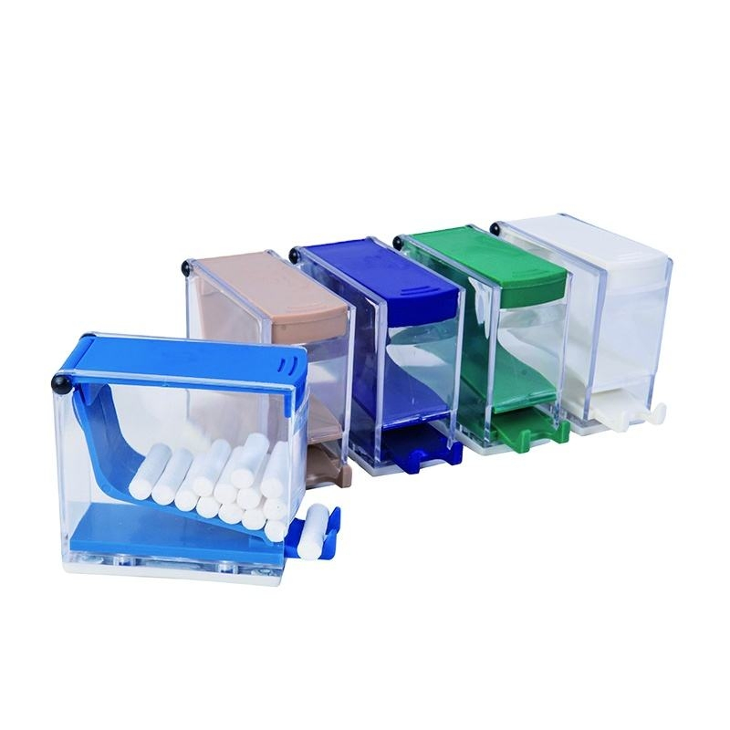 Dental Cotton Roll Dispenser/Cotton Roll Container Press Type (YQD9-3)
