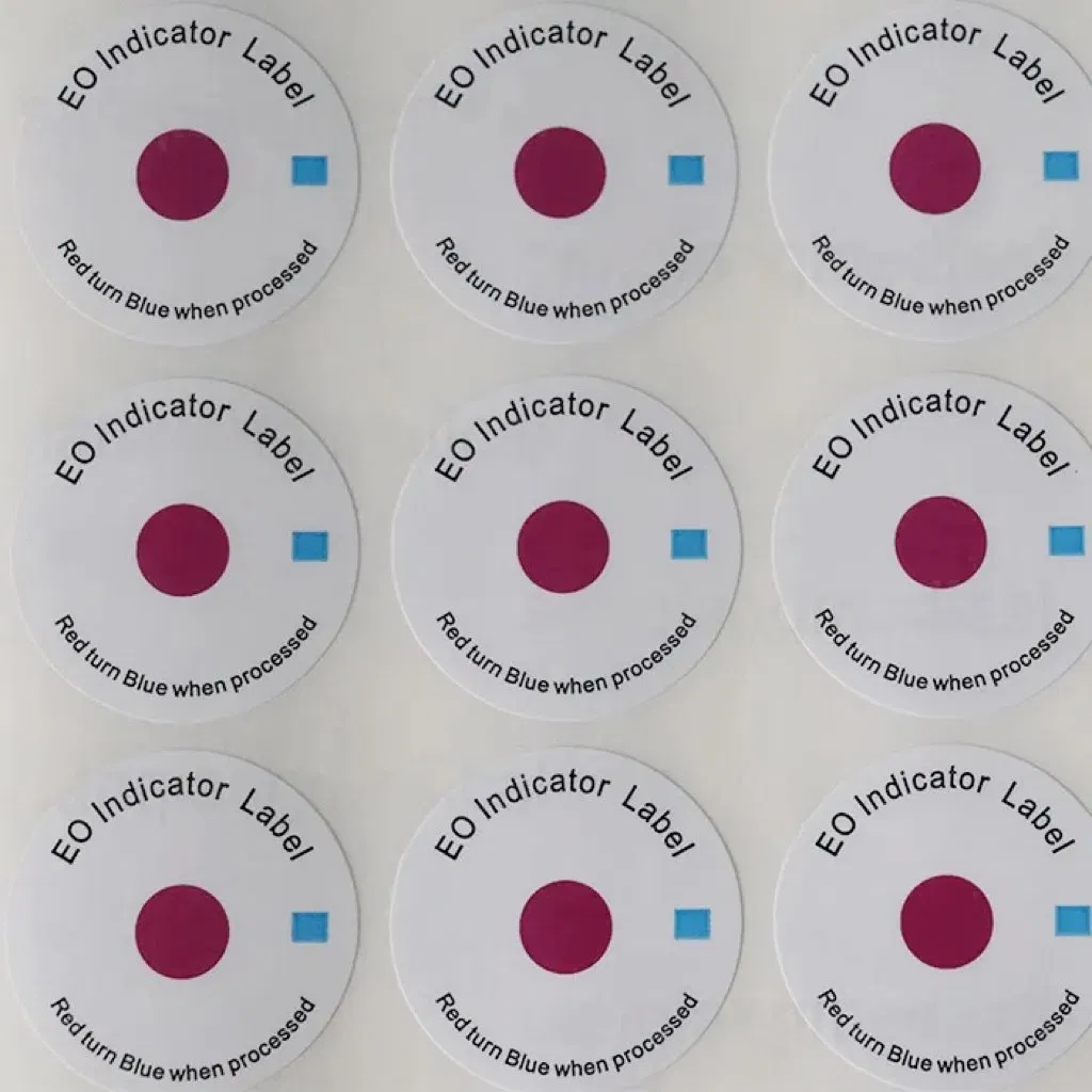 Ethylene Gas Eto Chemical Indicator Label for Industrial Eo Sterilization Testing and Validation