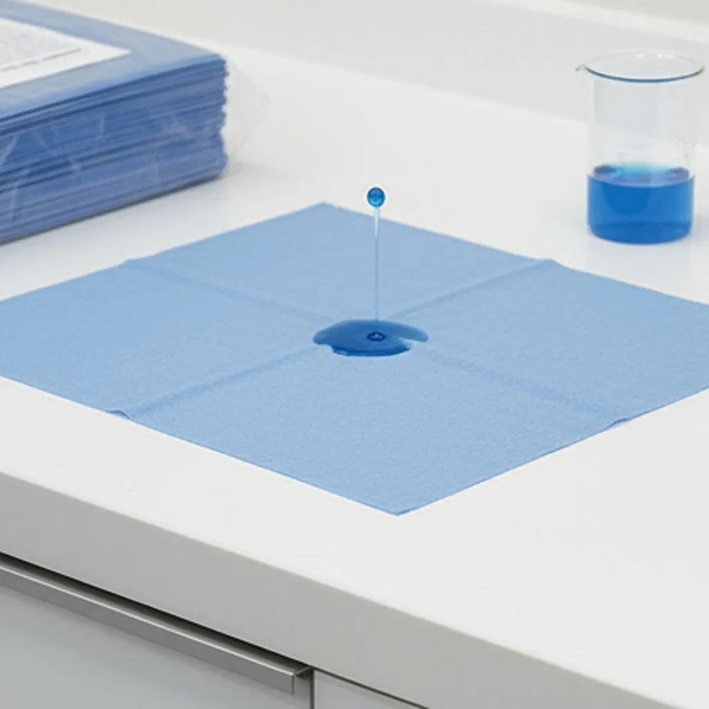 Blue Sterilization Tray Liner Towel