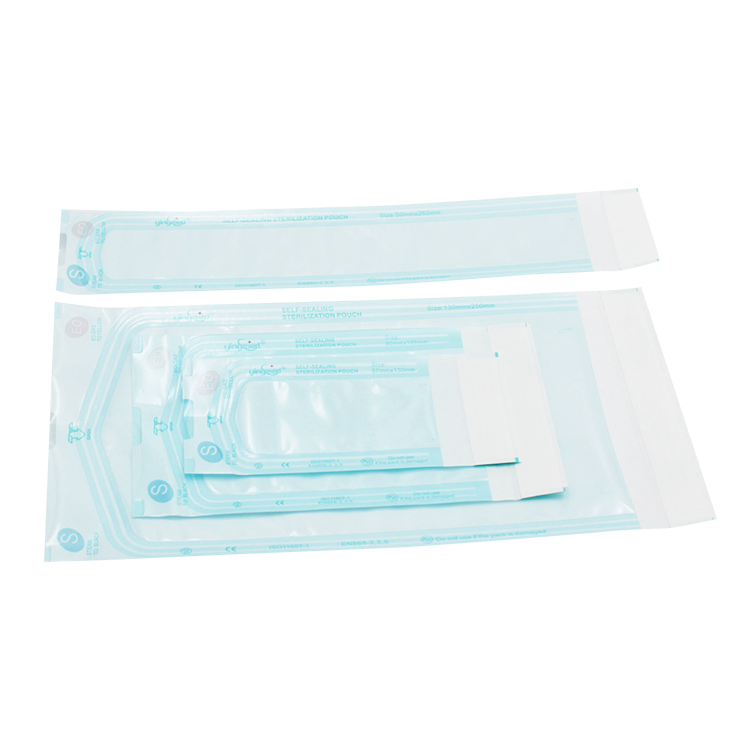 Dental Clinic Medical Self Sealing Flat Sterilization Pouches Through Eo and Steam