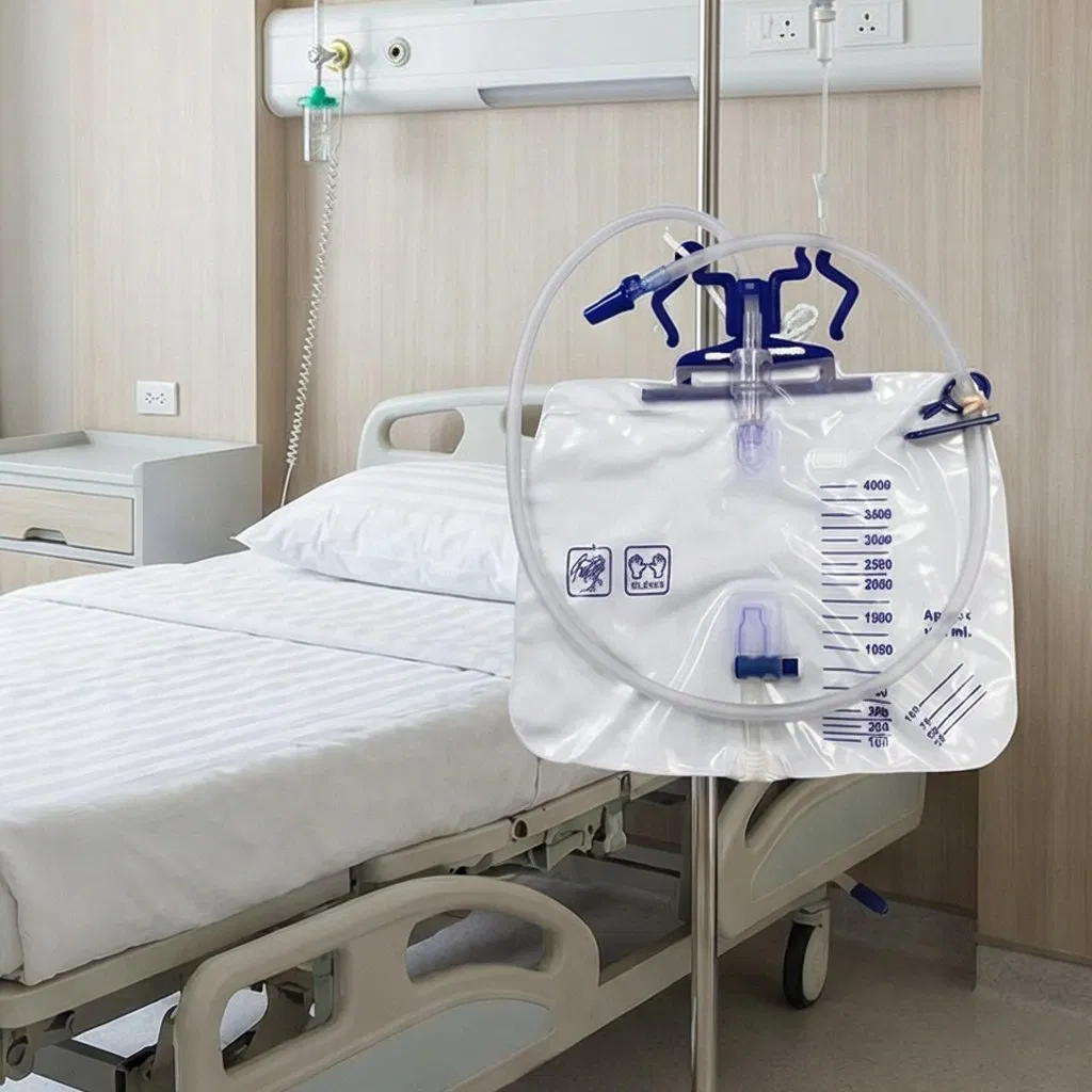 CE Mdr Certificated ISO 13485 High Quality Luxury Urine Bag 2000ml 4000ml 5000ml 10000ml 1L Disposable Medical Collection