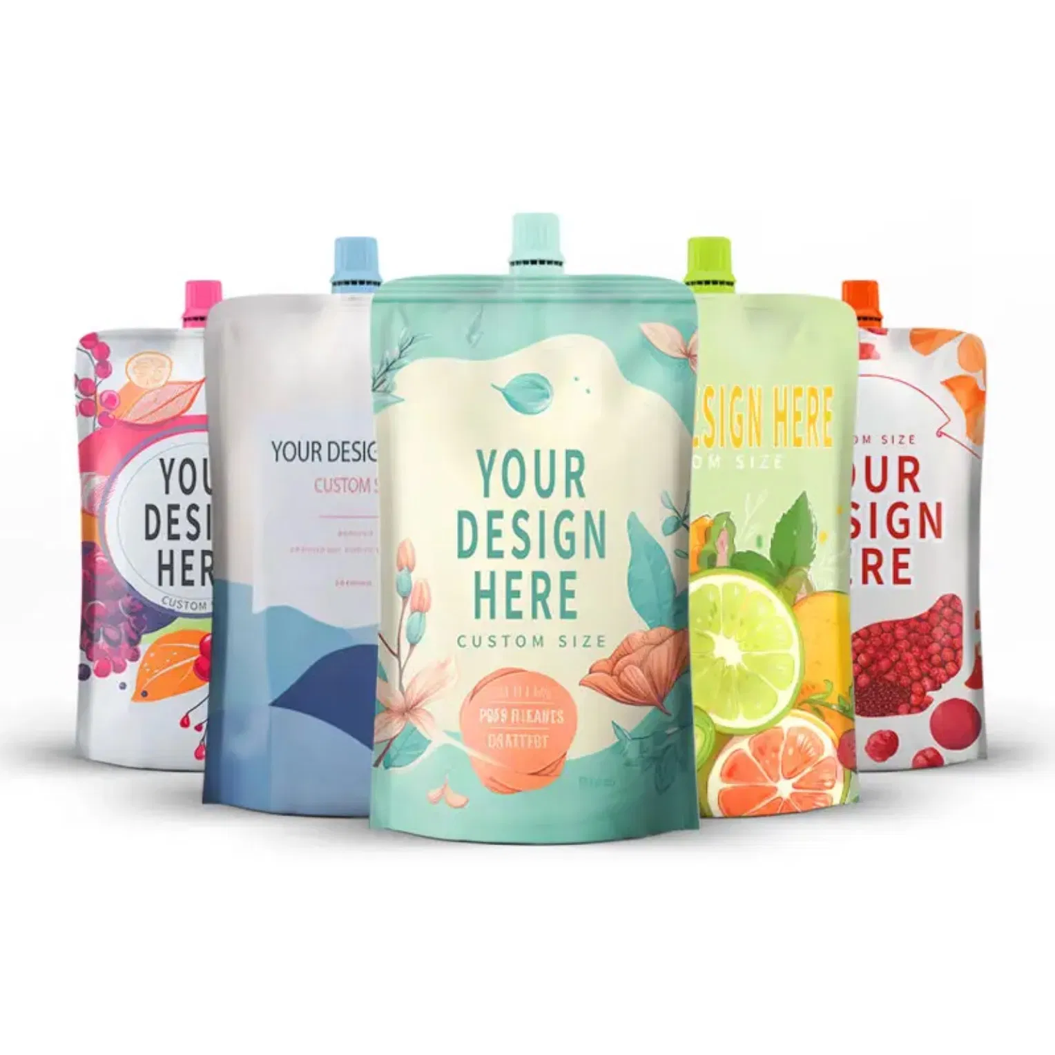 Economical Sterile Custom Stand up Spout Pouch Aluminum for Food Packaging