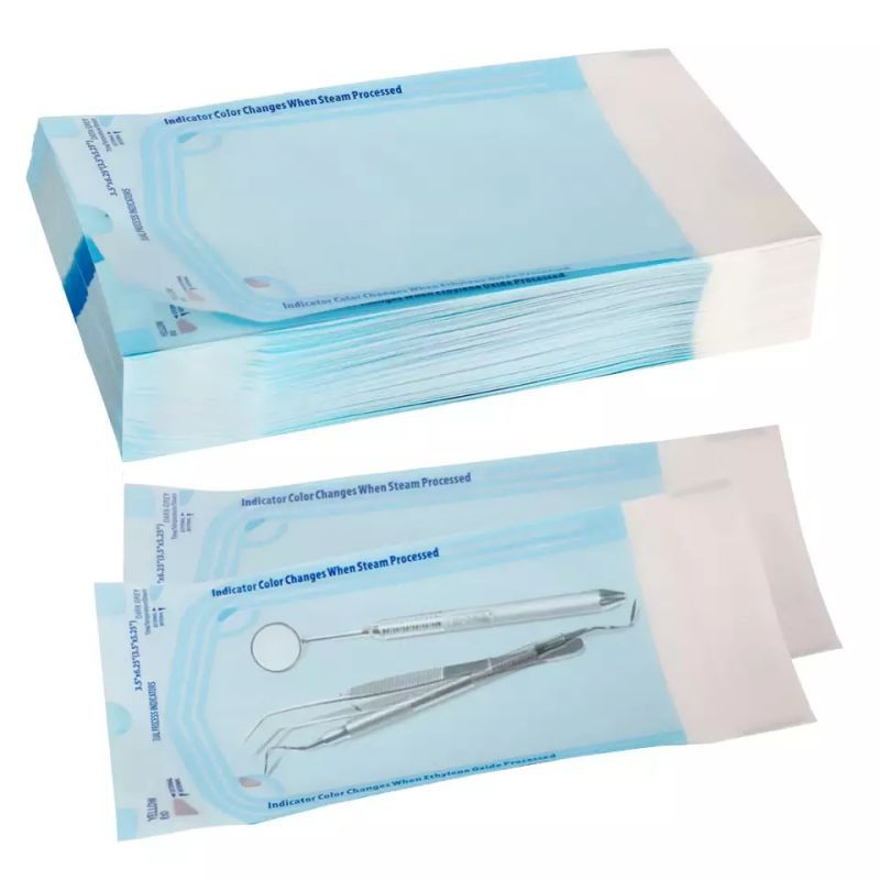 200PCS 70X230mm Self Seal Sterilisation Pouches Steam Eo Sterile Bag Dental Sterilization Pouches