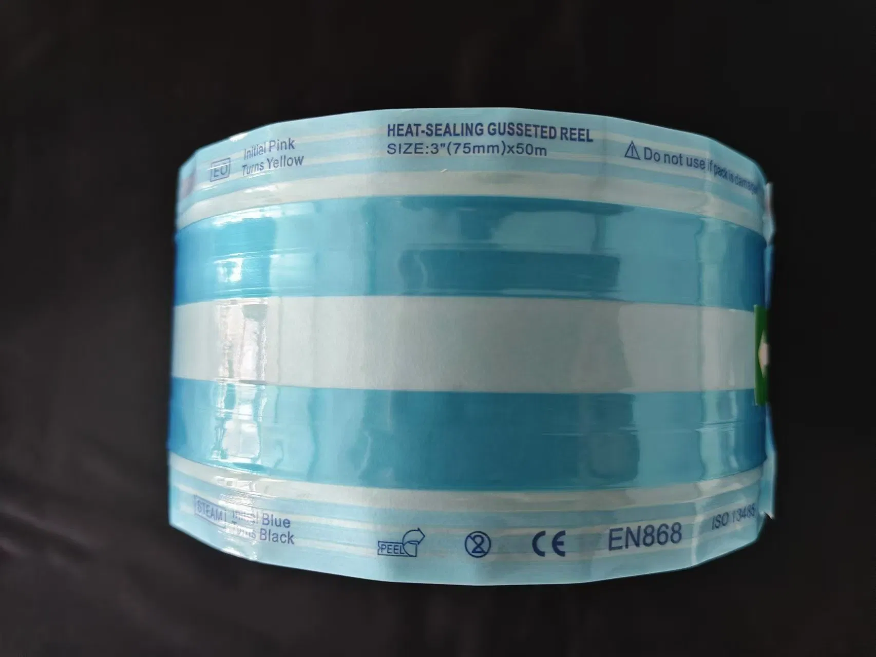 Factory Price Disinfection Gusseted Reel Pouch Roll for Medical Autoclave Eo/Steam Sterilization Packaging