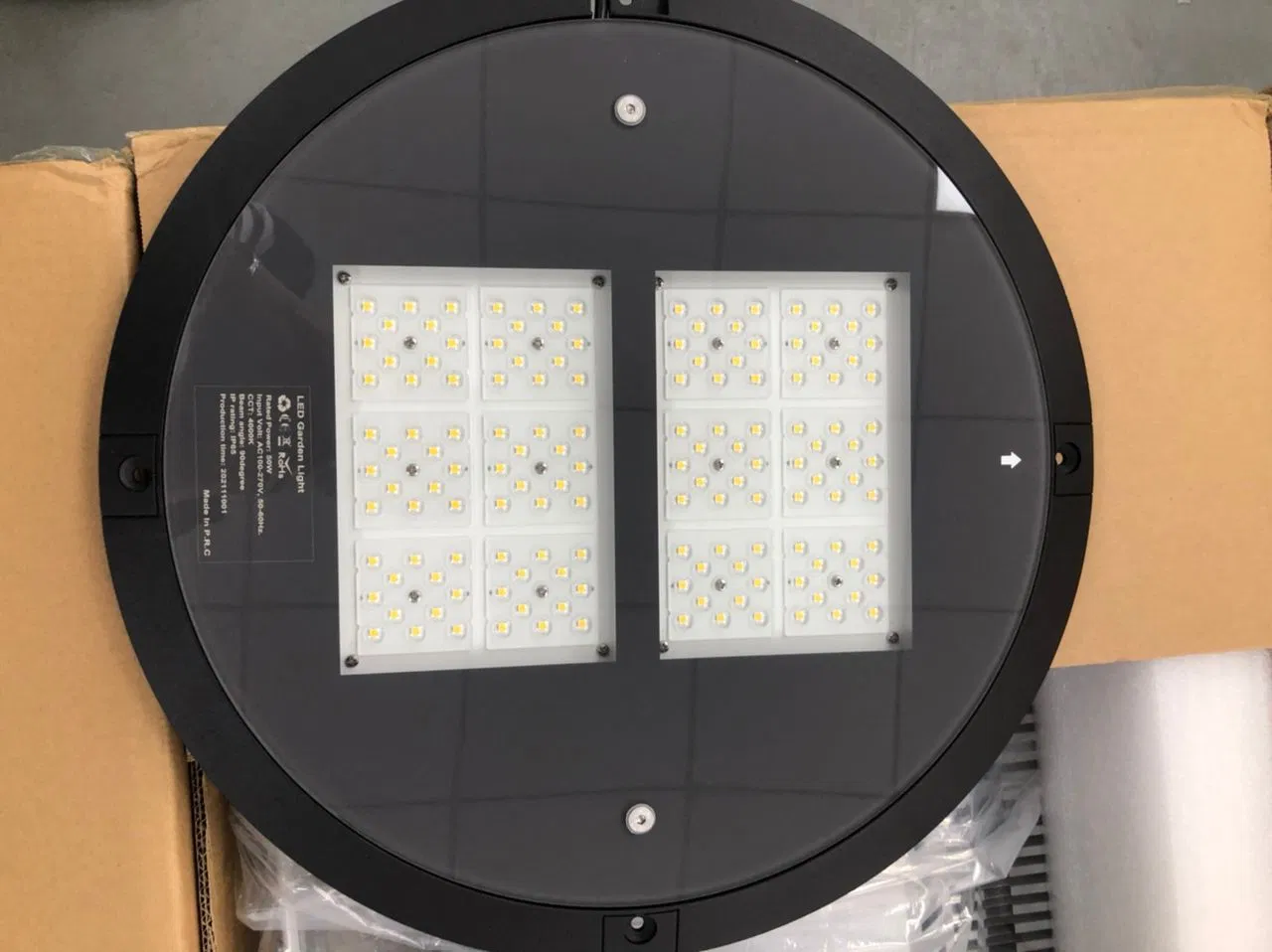 Aluminium IP66 100W 120W Pole Lamp Park Landscape Post Top Outdoor LED Garden Light