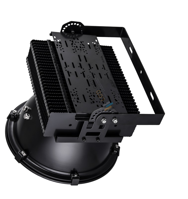 Floodlight 600W-1200W, LED Dimmable Spotlight, 100-277VAC, 5000K, 25deg, IP66 Industrial Light Lighting