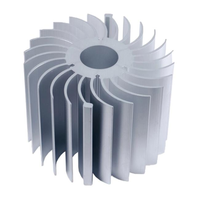 OEM Round CNC Milling Chipped Fins Die Casting Aluminum Heat Sink