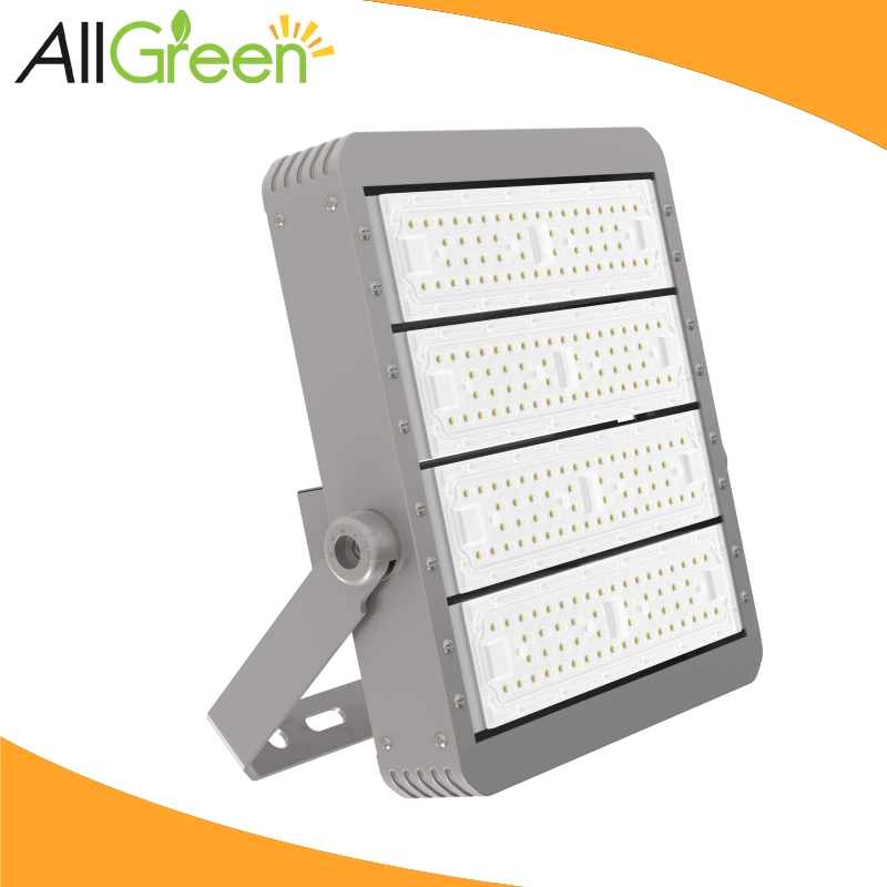 Square LED Floodlight for Stadiums with 80 CRI, Modular Design, Die-Cast Aluminum Housing, Ready Stock Available for Immediate Shipment