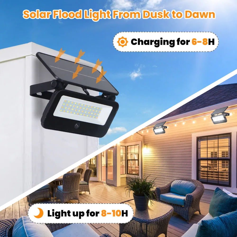Motion Sensor Spotlights Waterproof IP65 LED Solar Garden Lighting for Outdoor