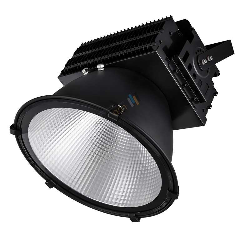 Floodlight 600W-1200W, LED Dimmable Spotlight, 100-277VAC, 5000K, 25deg, IP66 Industrial Light Lighting