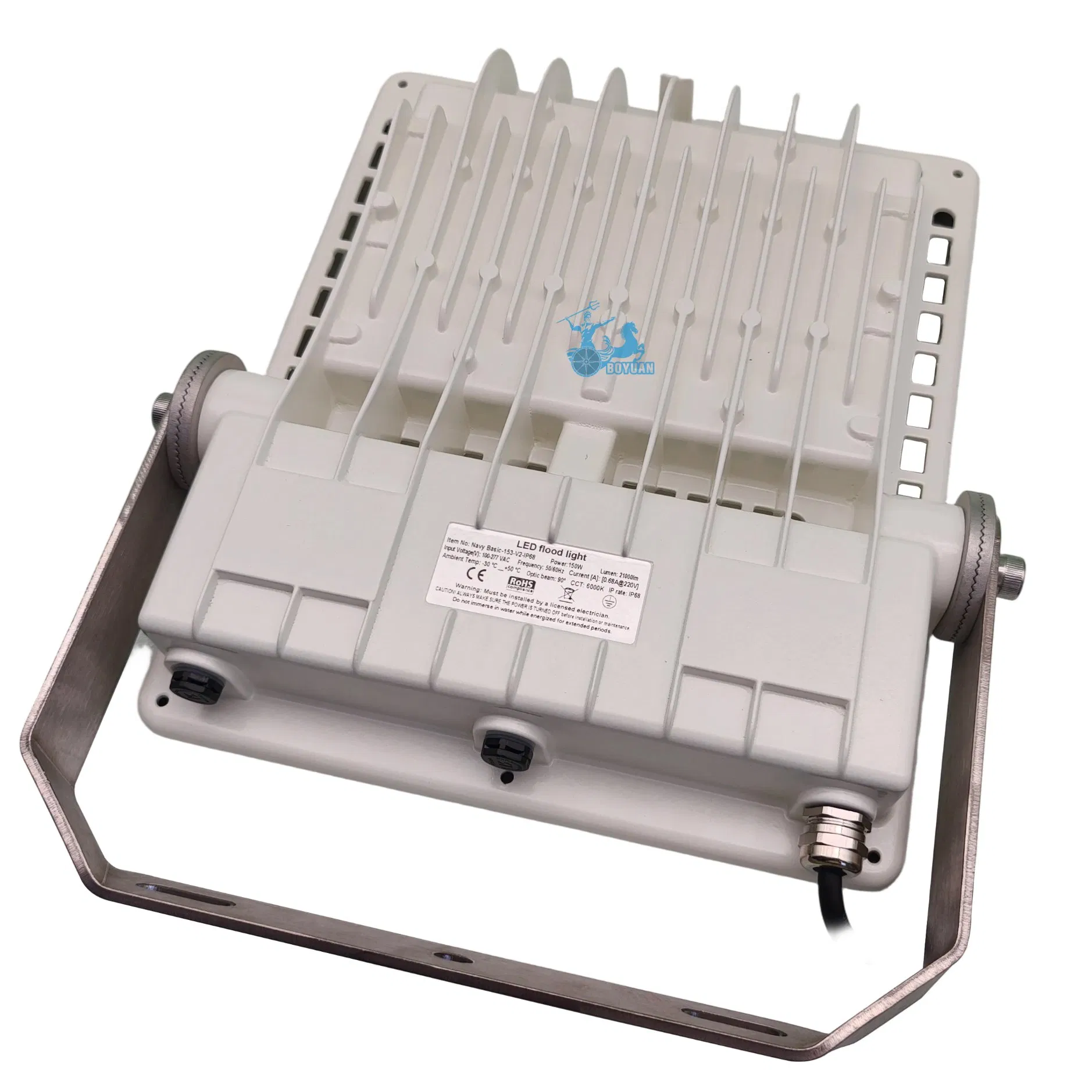 LED Floodlight 100W, 200W &amp; 400W, Marine-Grade Stainless Steel, IP68 Waterproof, Designed for Ports, Offshore Platforms, and Coastal Infrastructure Lighting