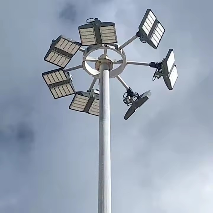 Factory Direct 16m-20m Sports Stadium Flood Lighting for Football Field LED High Mast Stadium Light Pole