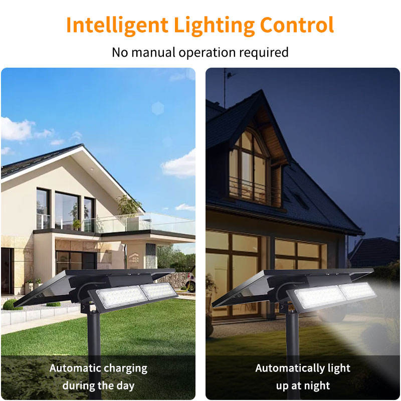 Bbler Company Signage Billboards Lighting Dusk to Dawn LED Solar Spotlight Outdoor Yard Lawn Wall Garden Lights