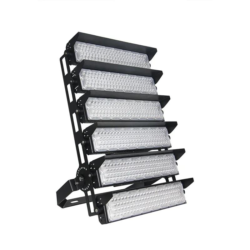 LED Flood Lighting Meanwell Driver Black Facade Football 1500W Modular LED High Mast Light Stadium 1500 Watt LED Flood Light